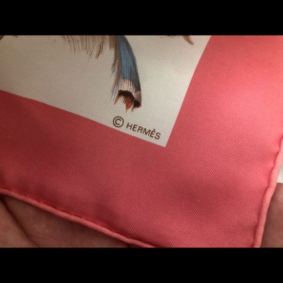 —Vintage—Mint condition Hermes silk scarf—plumes— - Picture 6 of 7